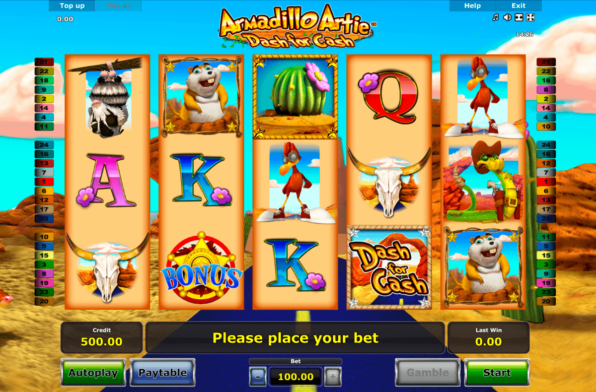 armadillo artie novomatic spielautomaten
