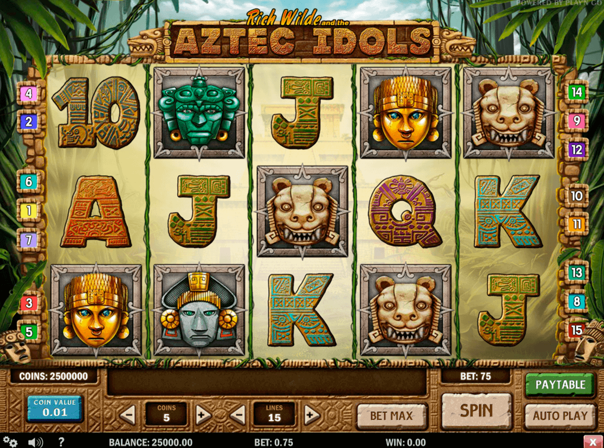 aztec idols playn go spielautomaten
