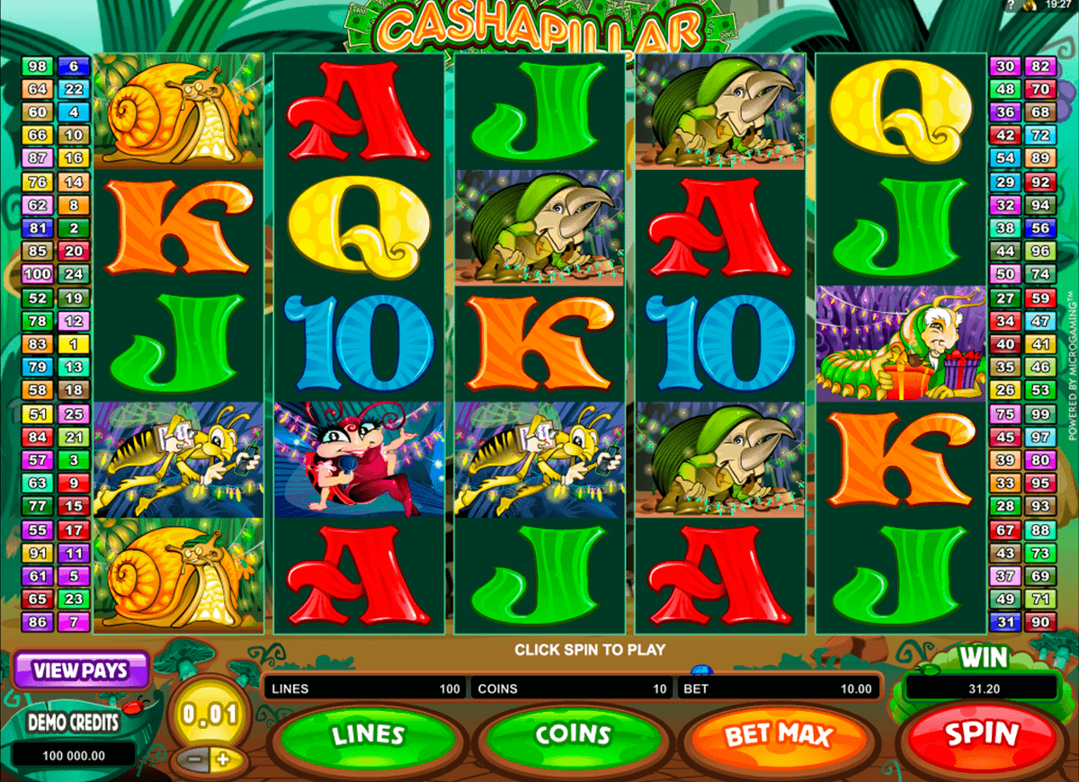 cashapillar microgaming spielautomaten