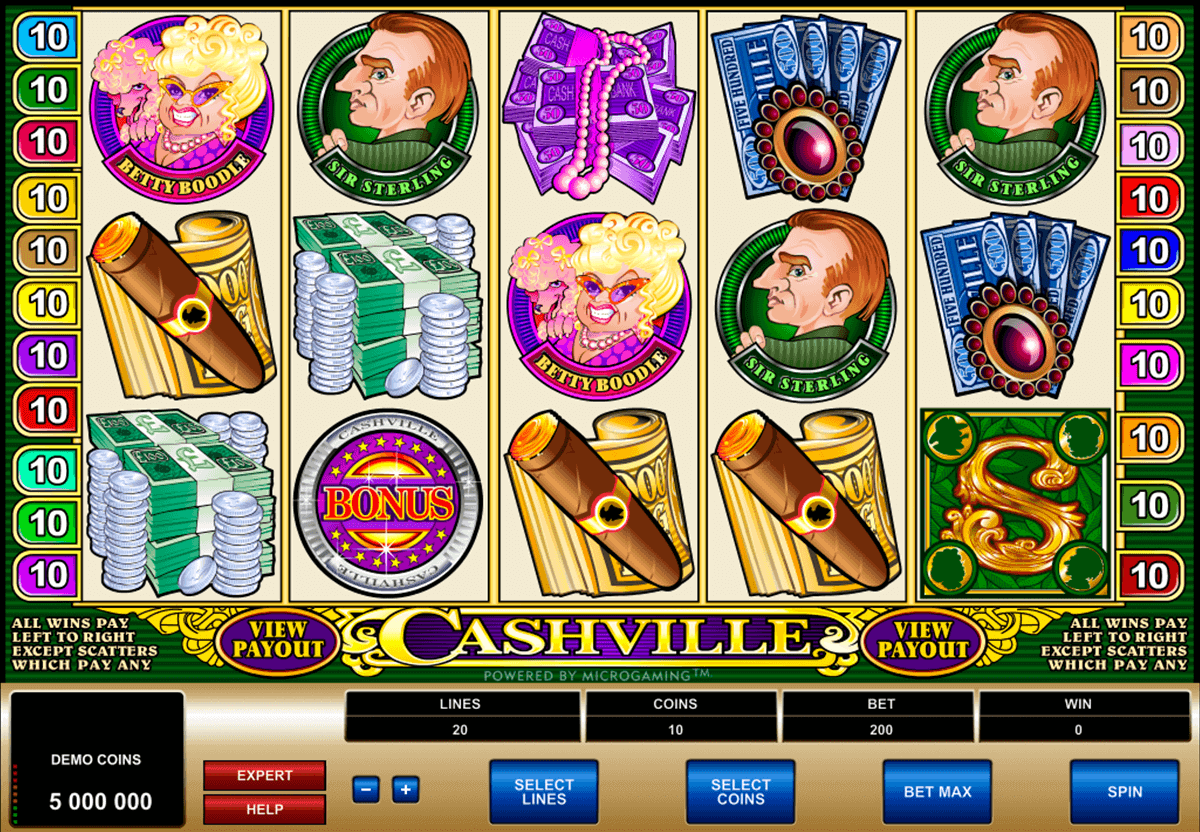 cashville microgaming spielautomaten