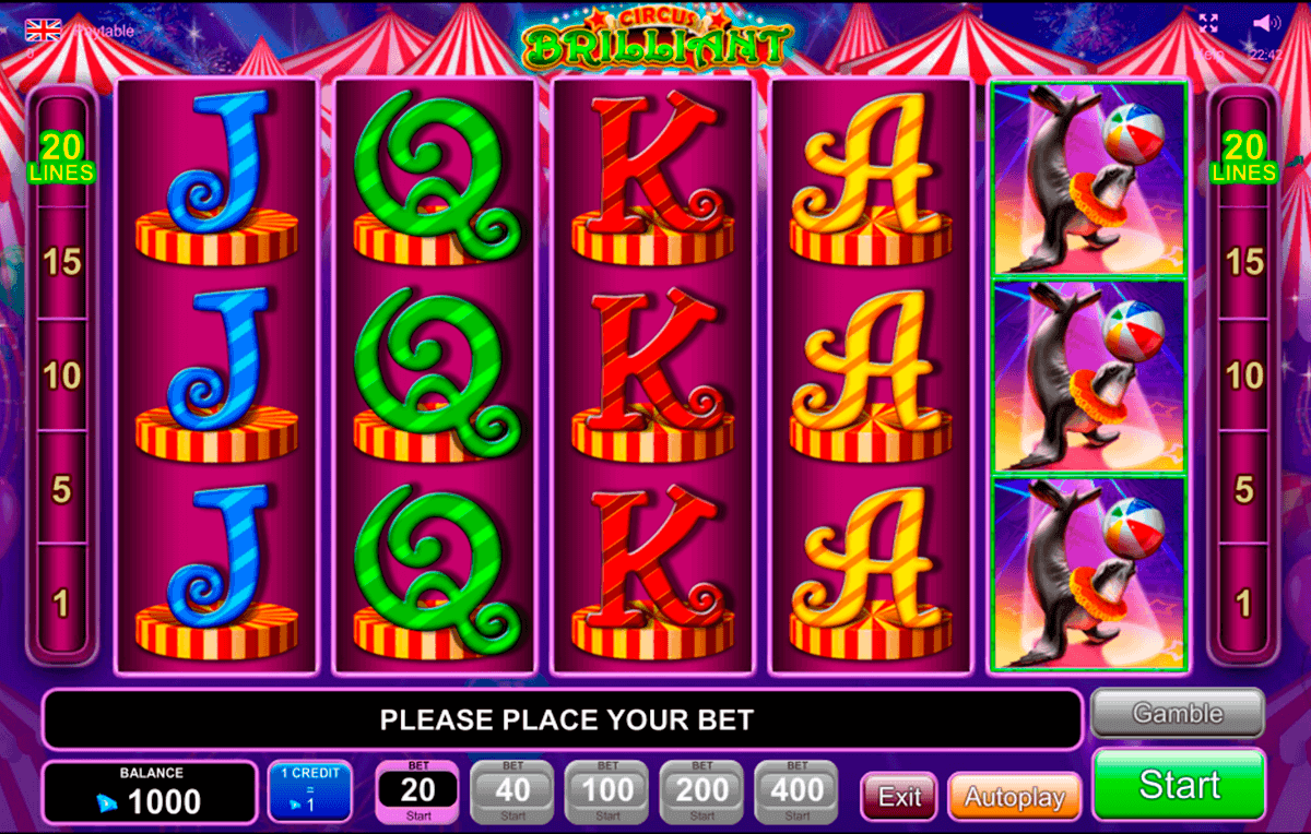circus brilliant egt spielautomaten