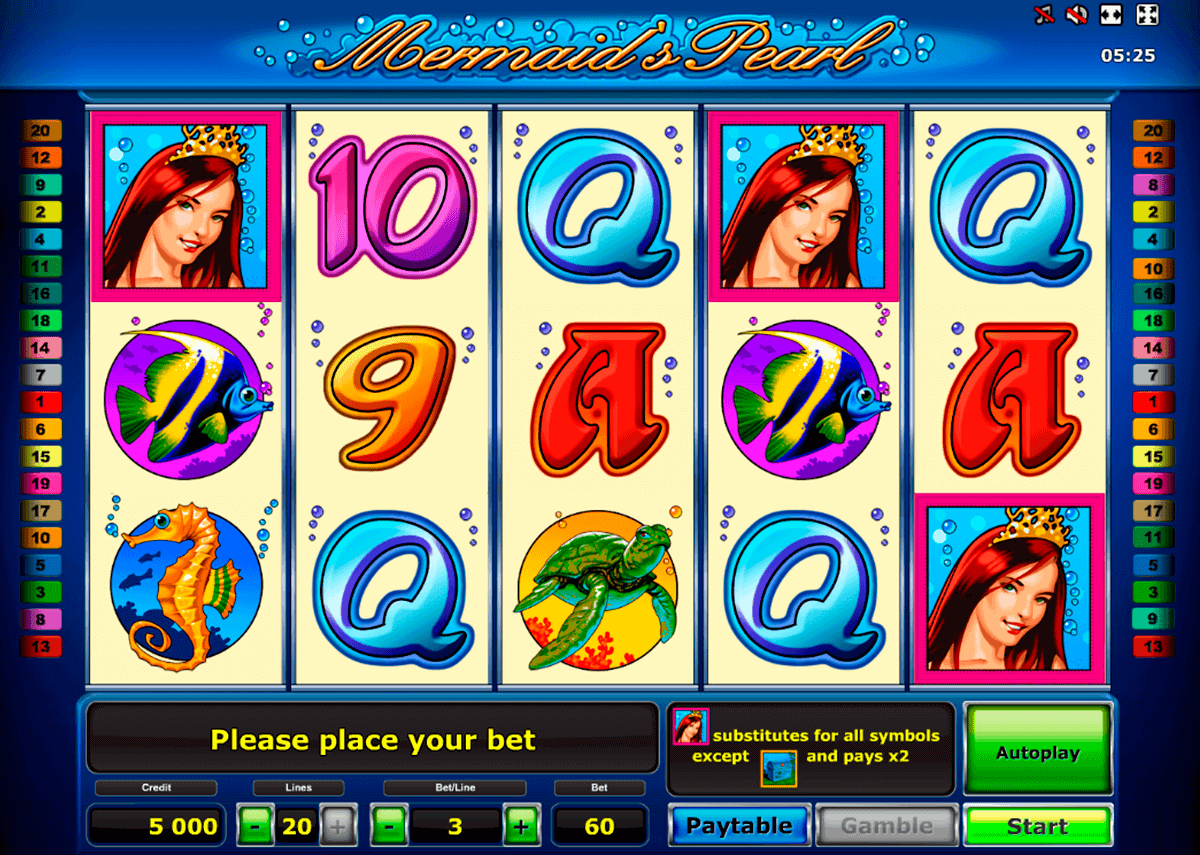 mermaids pearl delue novomatic spielautomaten