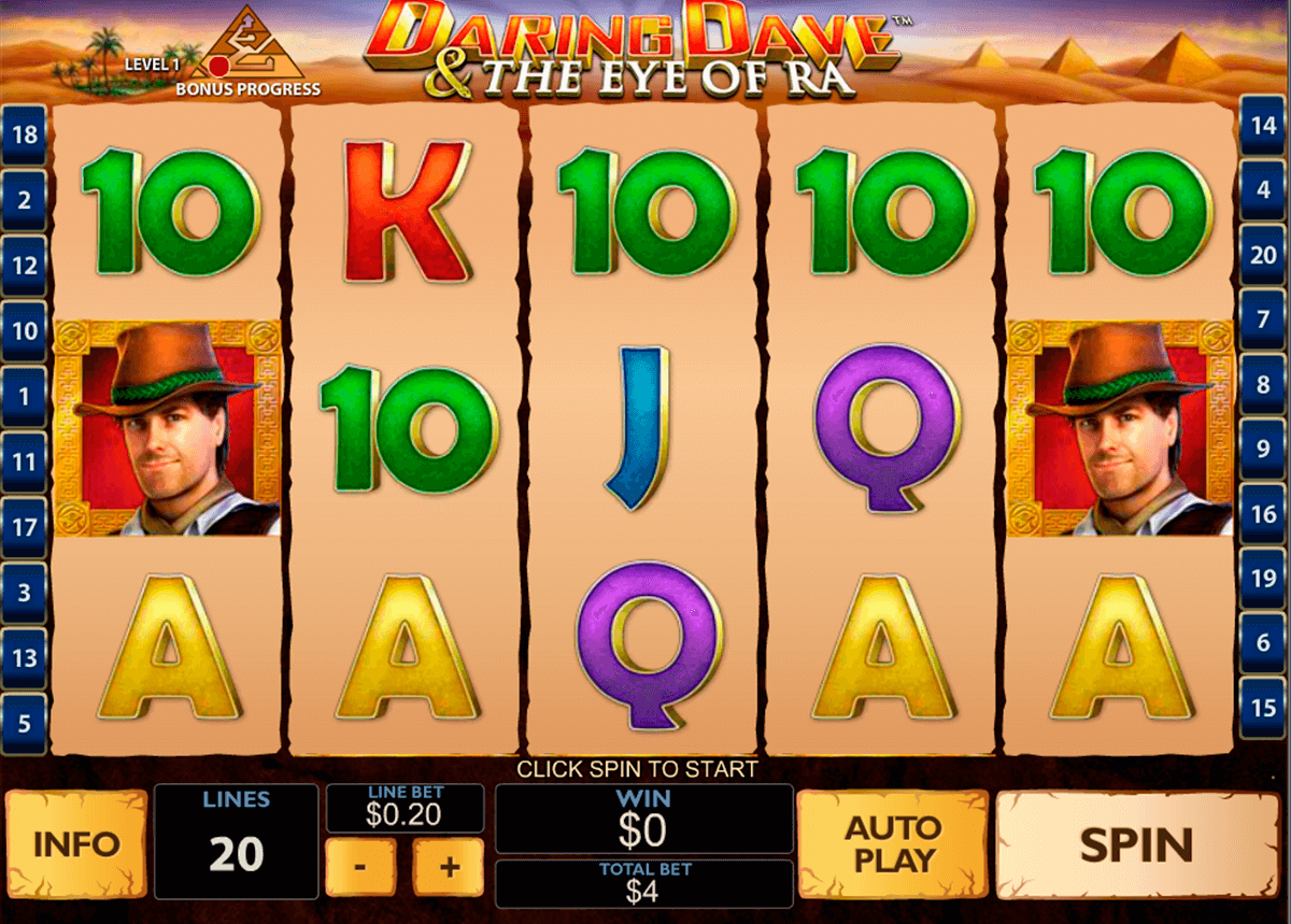 daring dave the eye of ra playtech