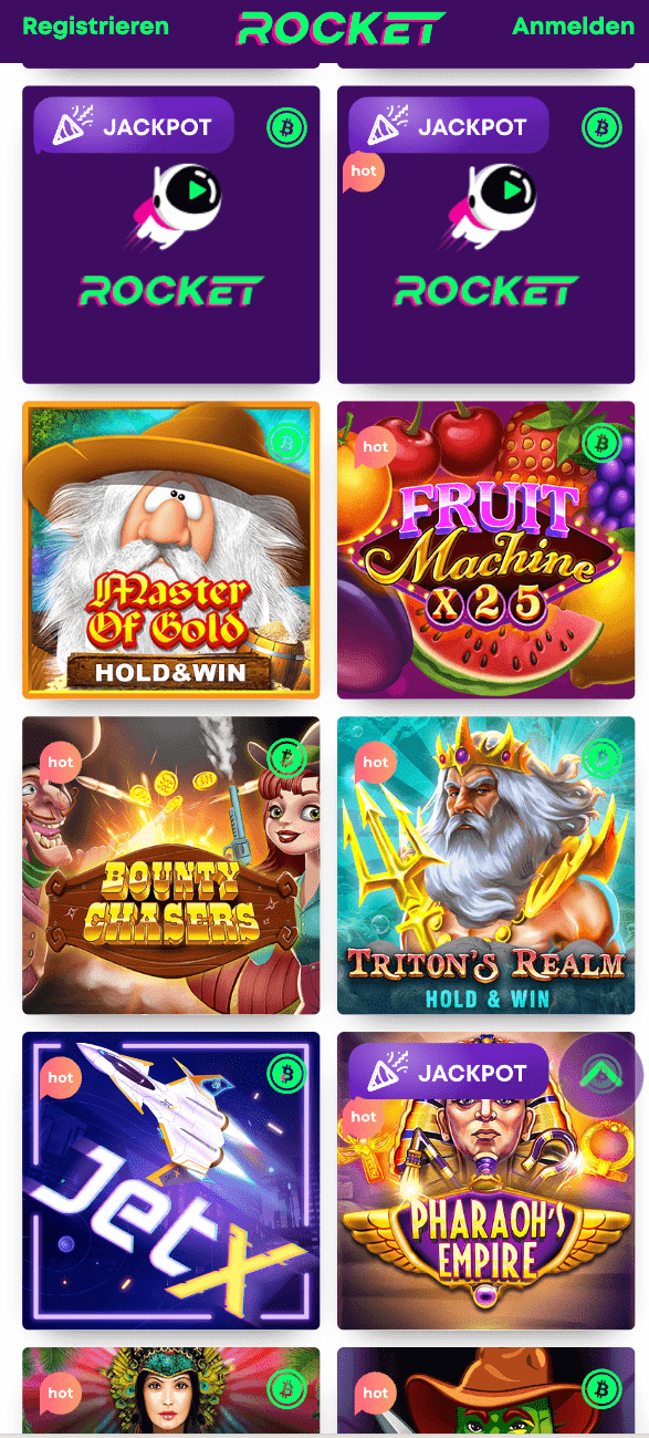 Casino Rocket Spiele