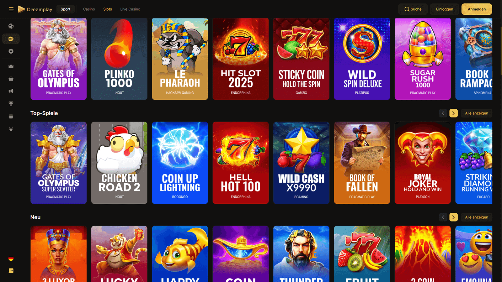 DreamPlay Casino Spiele