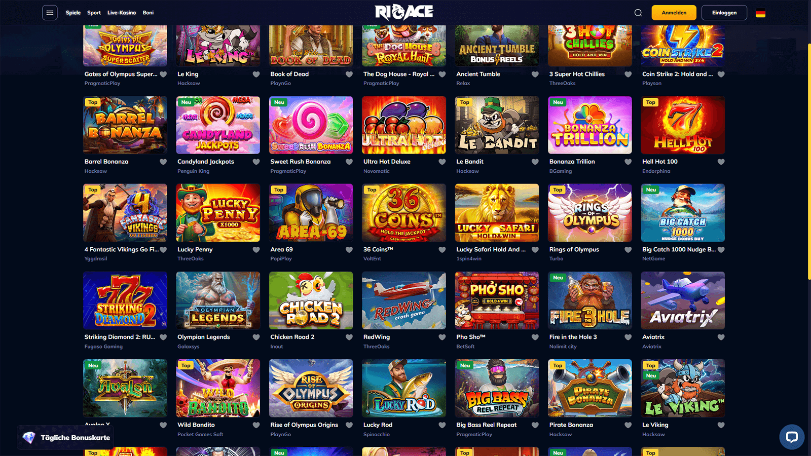 RioAce Casino Beste Spiele