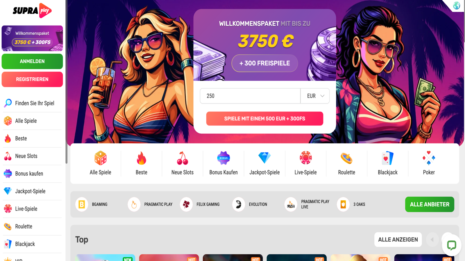 SupraPlay Mainpage Germany