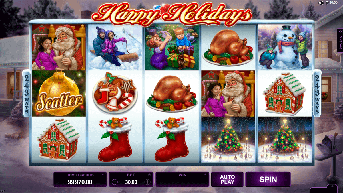 happy holidays microgaming spielautomaten
