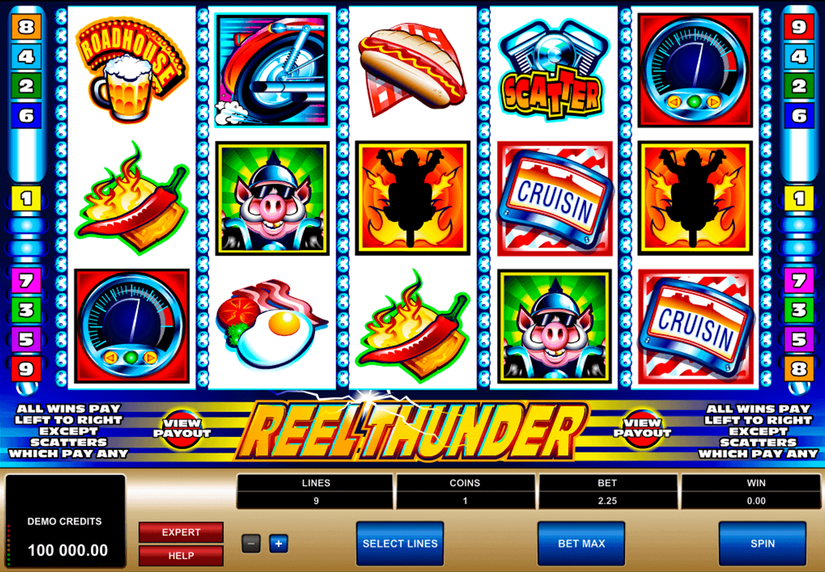 reel thunder microgaming spielautomaten