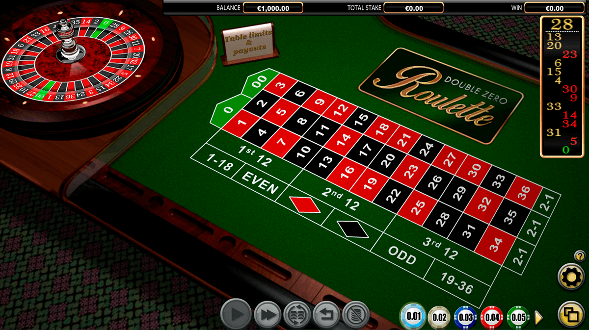 what does double zero pay in roulette