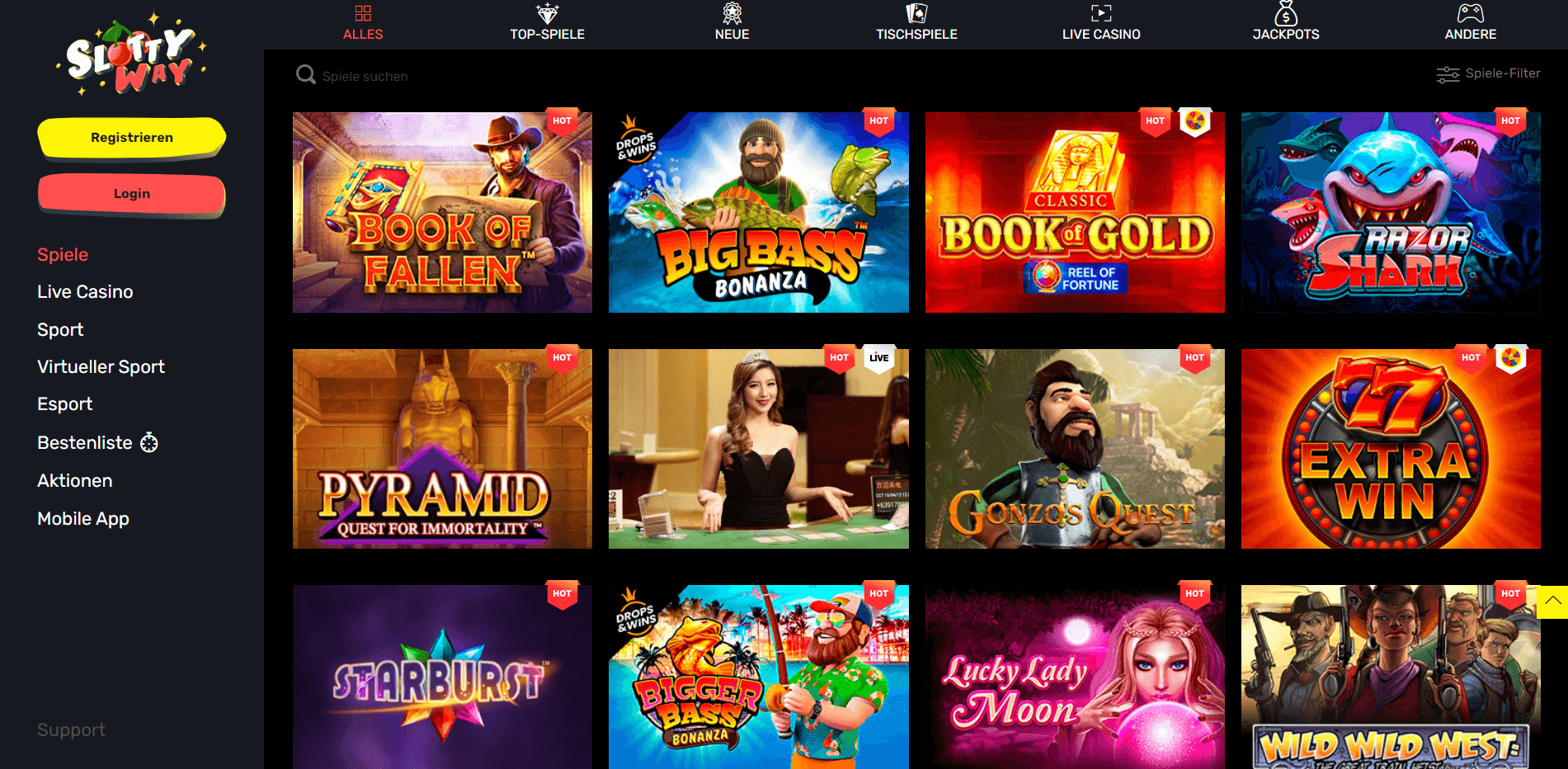 Slottyway Casino Spiele